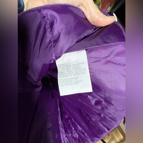 Purple London Fog Girls Jacket w/matching hat sz 18m (3aj) - Picture 7 of 7